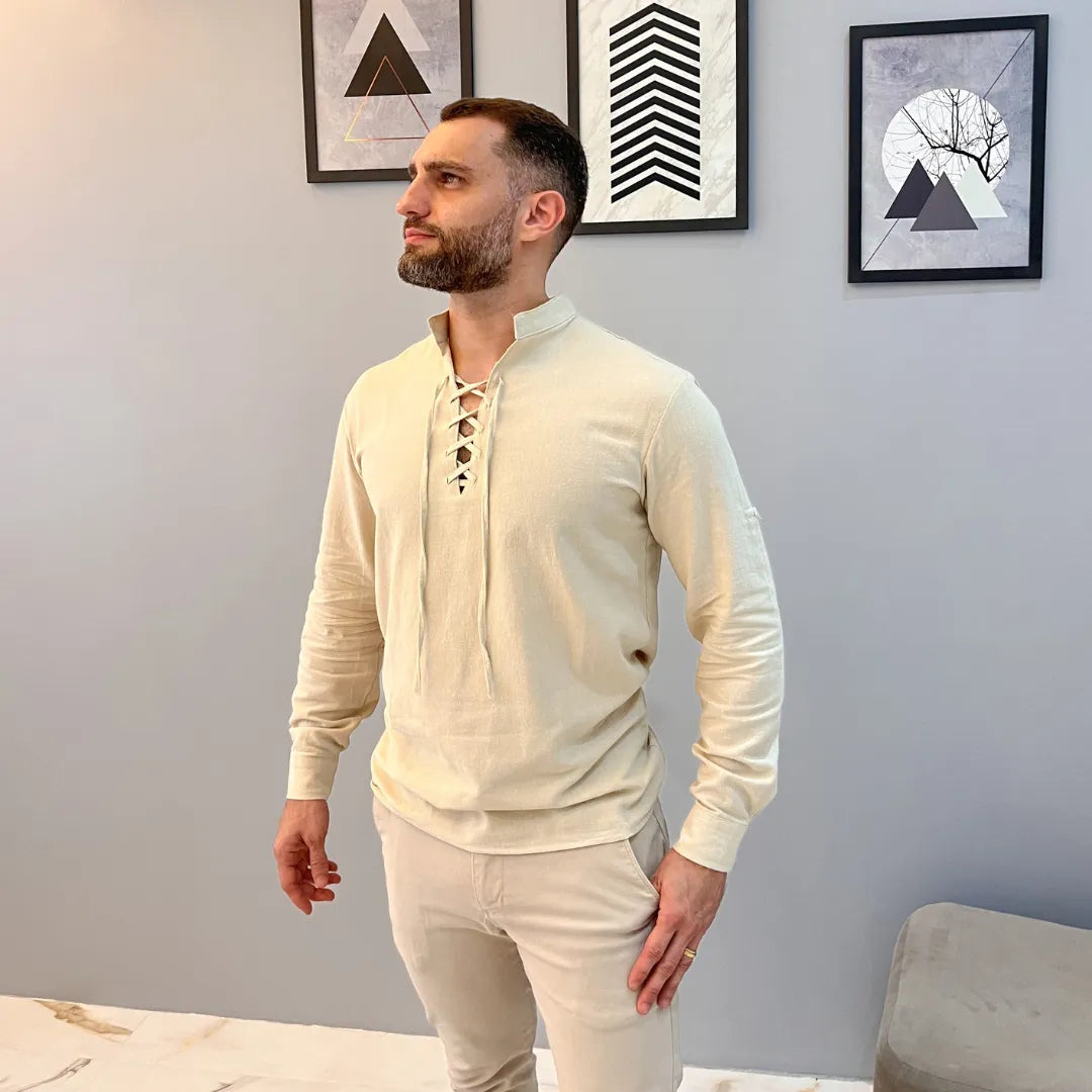 Camisa Masculina Bata Linho Camisa Masculina Bata Linho - Vestuário 019 Fragatto