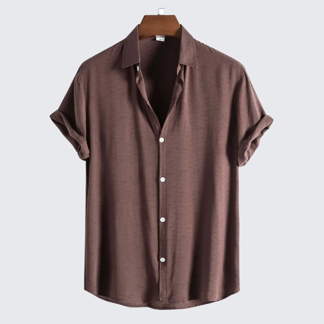 Camisa Masculina Manga Curta Astral Camisa Masculina Manga Curta Astral - Vestuário 048 Fragatto Marrom P
