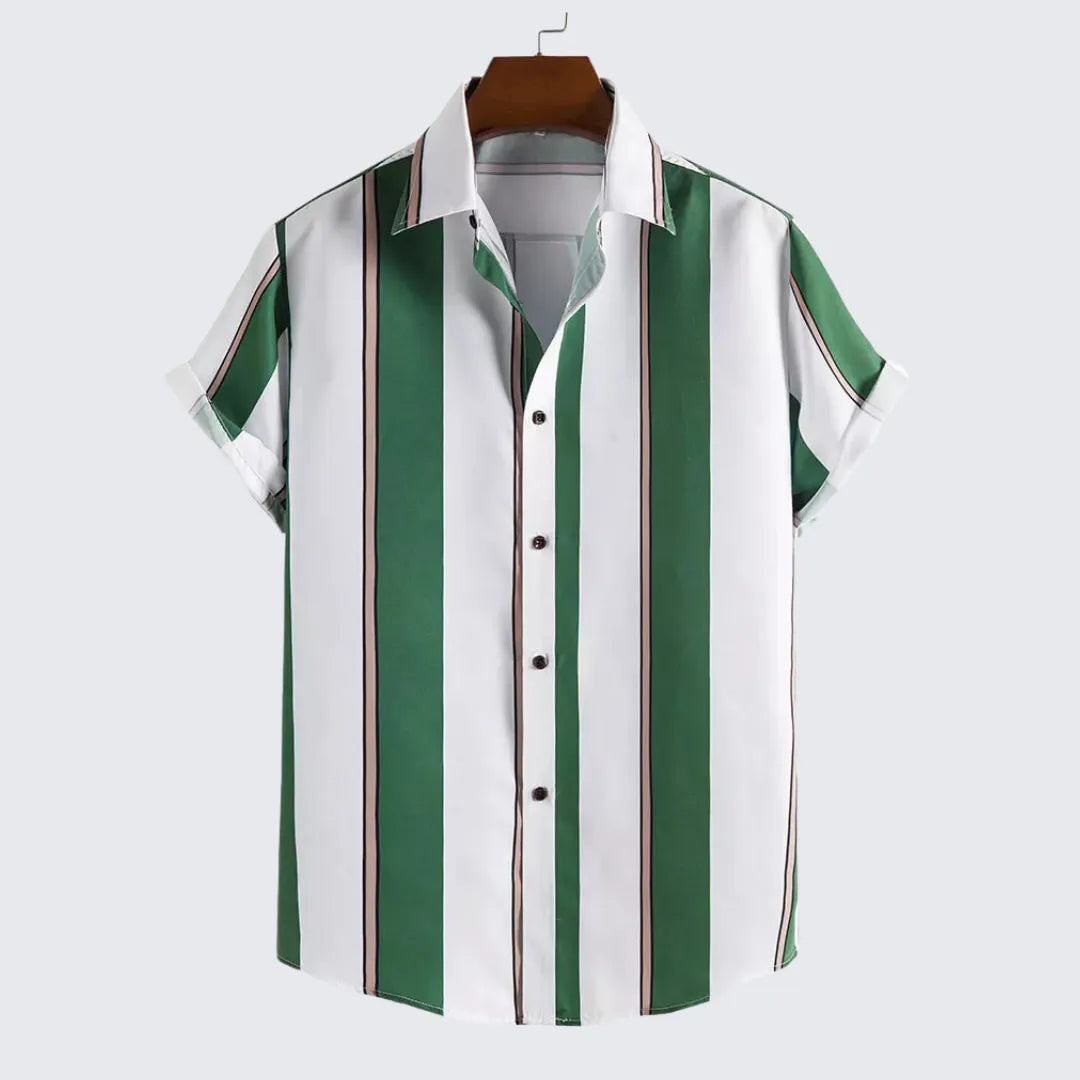 Camisa Masculina Manga Curta Atlas Camisa Masculina Manga Curta Atlas - Vestuário 049 Fragatto Verde/Branco P