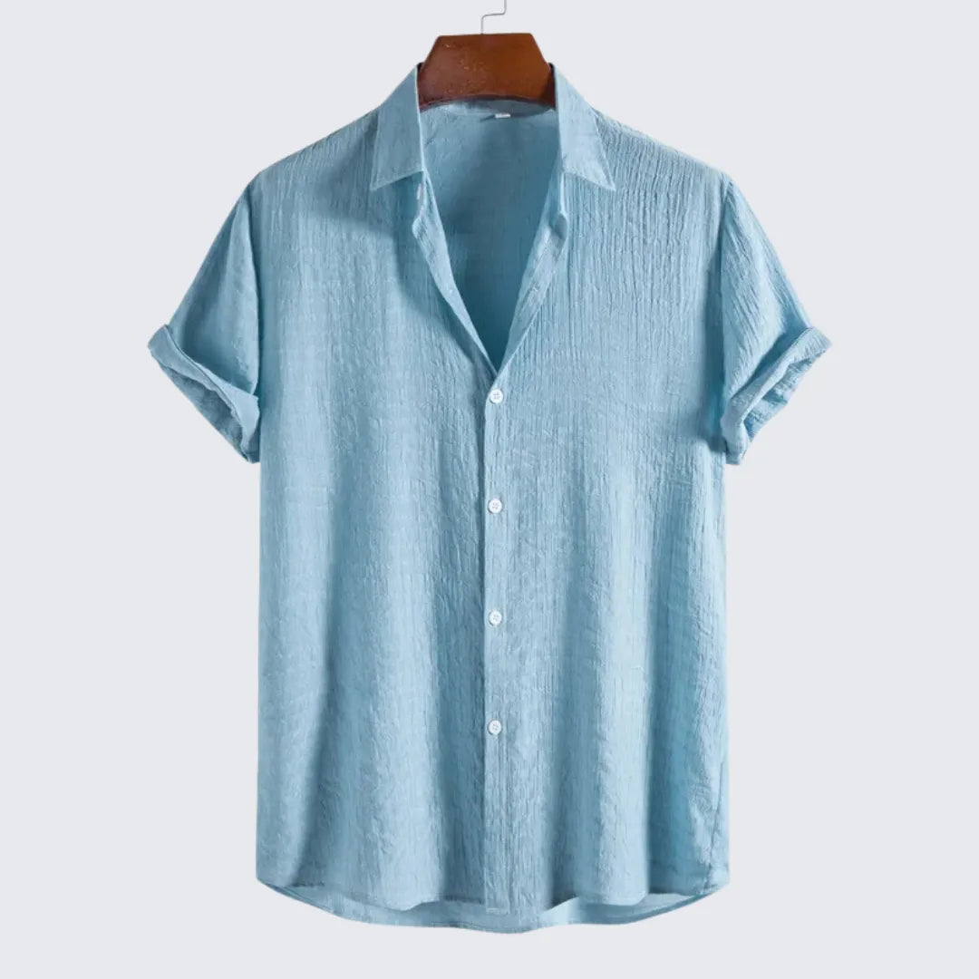 Camisa Masculina Manga Curta Gavin Camisa Masculina Manga Curta Gavin - Vestuário 055 Fragatto Azul Claro M