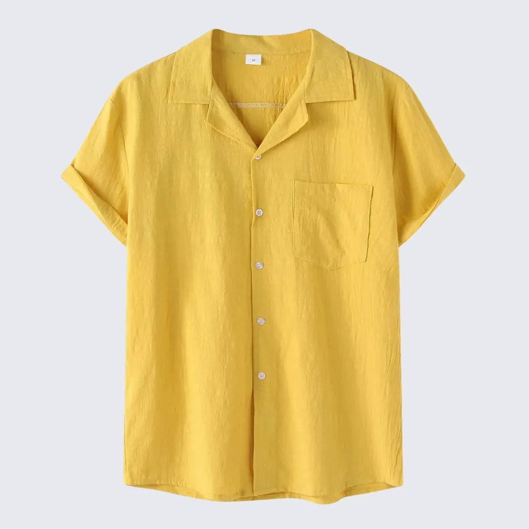 Camisa Masculina Manga Curta Milan Camisa Masculina Manga Curta Milan - Vestuário 060 Fragatto Amarelo P