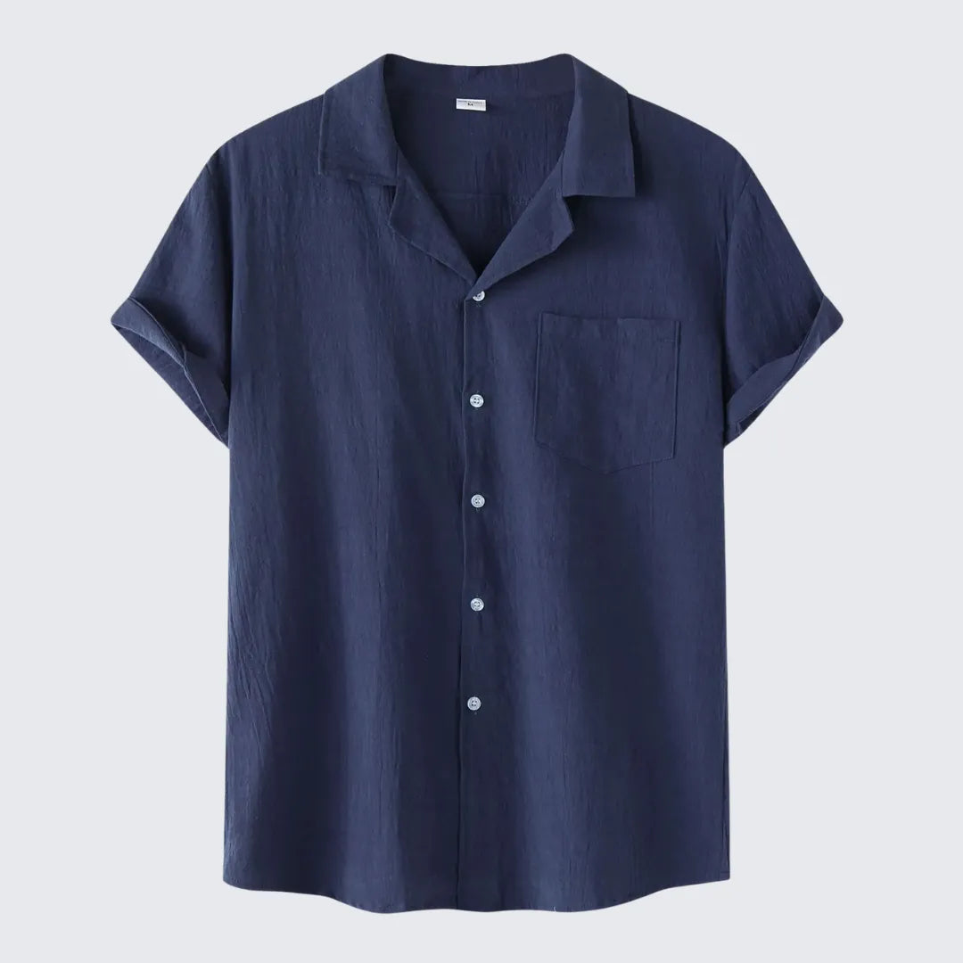 Camisa Masculina Manga Curta Milan Camisa Masculina Manga Curta Milan - Vestuário 060 Fragatto Azul Marinho P