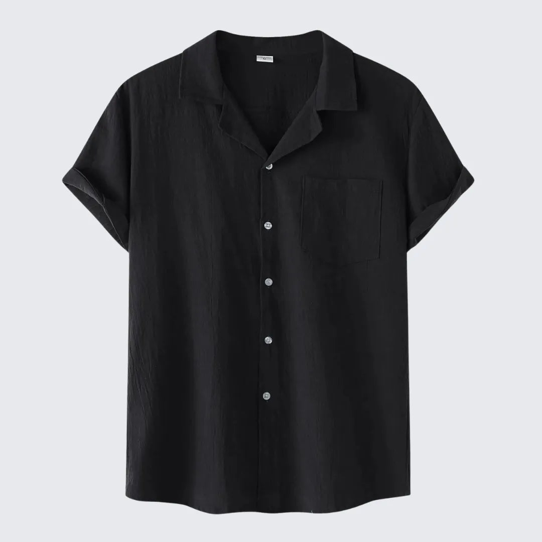 Camisa Masculina Manga Curta Milan Camisa Masculina Manga Curta Milan - Vestuário 060 Fragatto Preto P