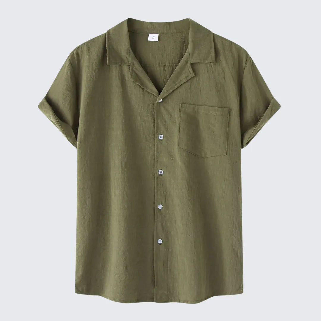 Camisa Masculina Manga Curta Milan Camisa Masculina Manga Curta Milan - Vestuário 060 Fragatto Verde P