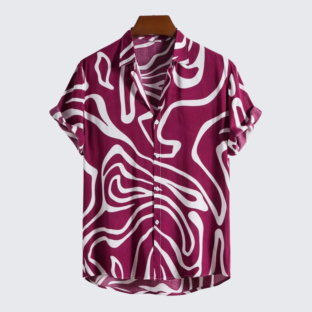 Camisa Masculina Manga Curta Zenith Camisa Masculina Manga Curta Zenith - Vestuário 077 Fragatto Vinho P