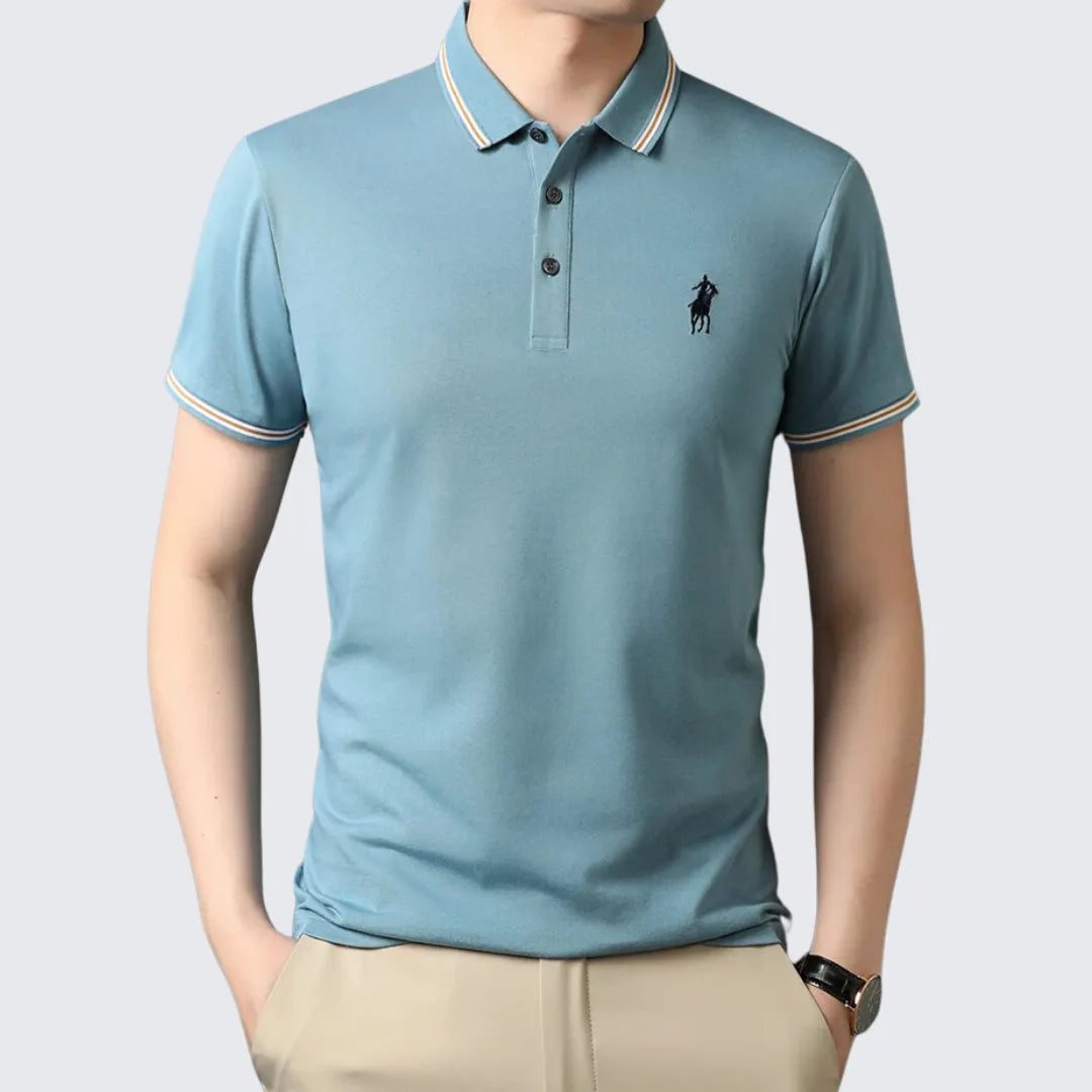Camisa Polo Masculina Elegance Camisa Polo Masculina Elegance - Vestuário 091 Fragatto Azul claro M