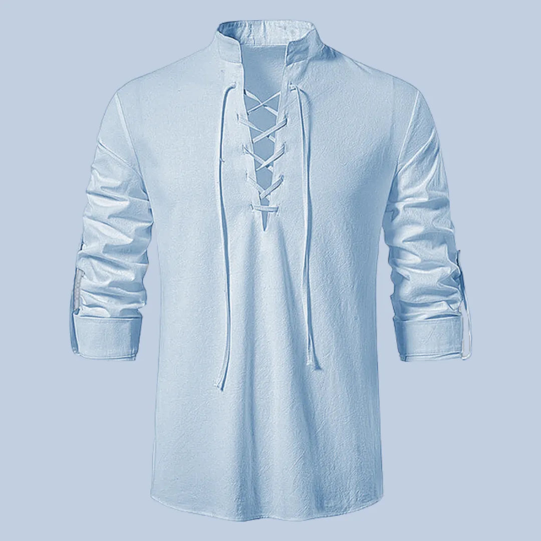 Camisa Masculina Bata Linho Camisa Masculina Bata Linho - Vestuário 019 Fragatto Azul P