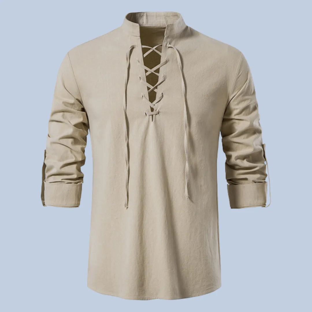 Camisa Masculina Bata Linho Camisa Masculina Bata Linho - Vestuário 019 Fragatto Cáqui P