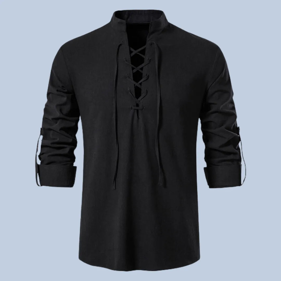 Camisa Masculina Bata Linho Camisa Masculina Bata Linho - Vestuário 019 Fragatto Preto P