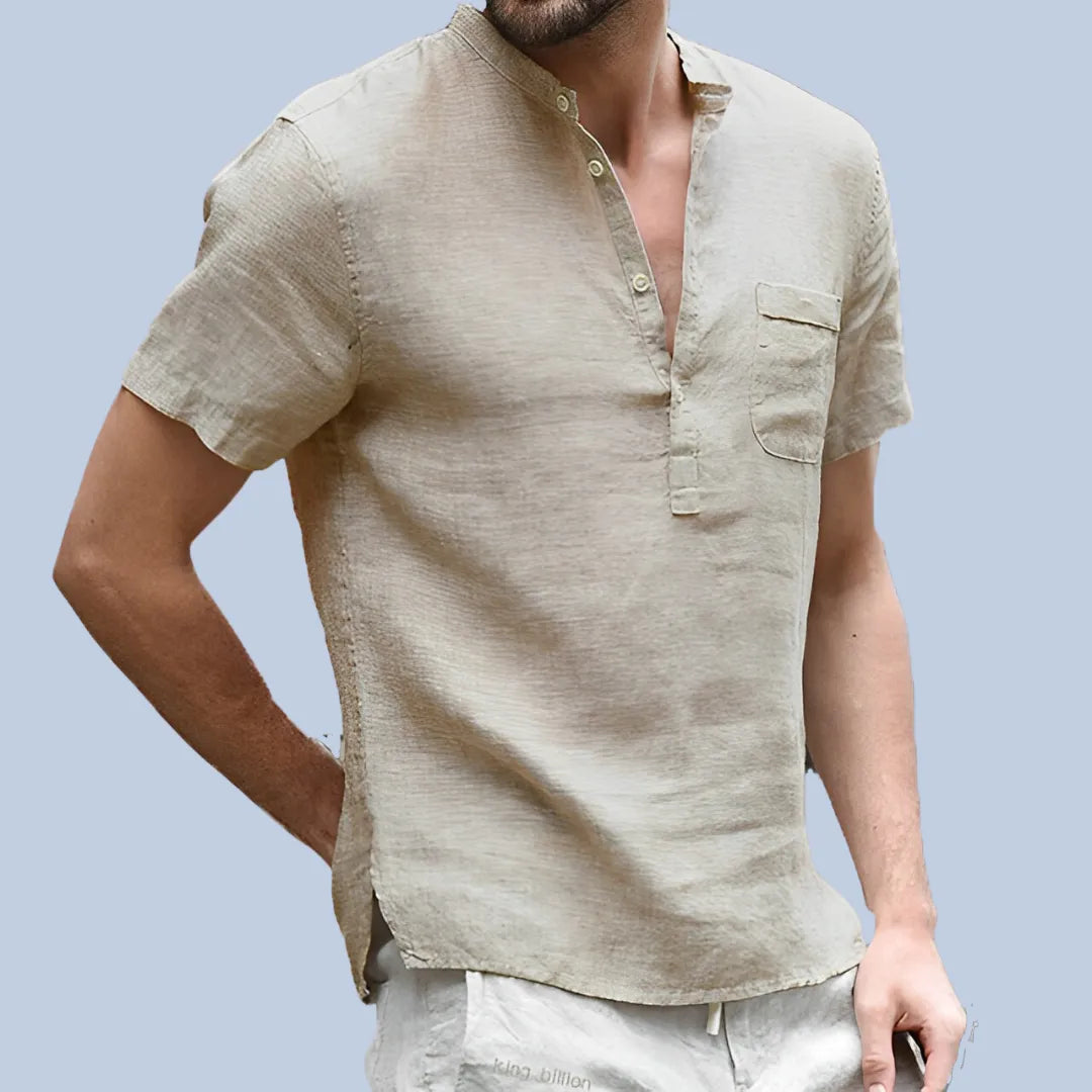 Camisa Masculina Bata Manga Curta Camisa Masculina Bata Manga Curta - Vestuário 025 Fragatto Cáqui P