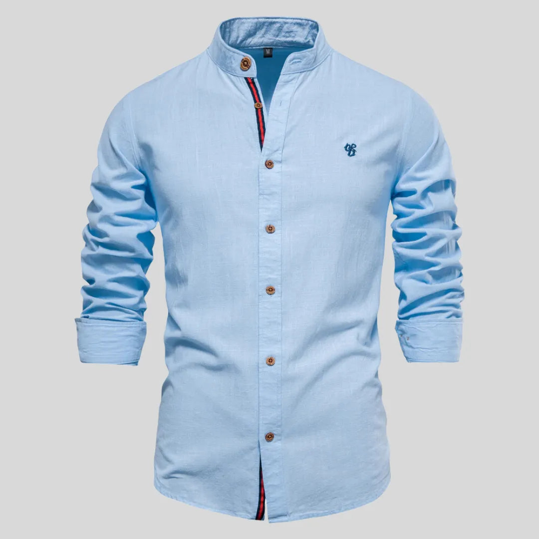 Camisa Masculina Casual Algodão Camisa Masculina Casual Algodão - Vestuário 043 Fragatto Azul P