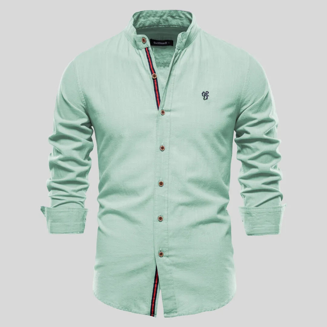 Camisa Masculina Casual Algodão Camisa Masculina Casual Algodão - Vestuário 043 Fragatto Verde P