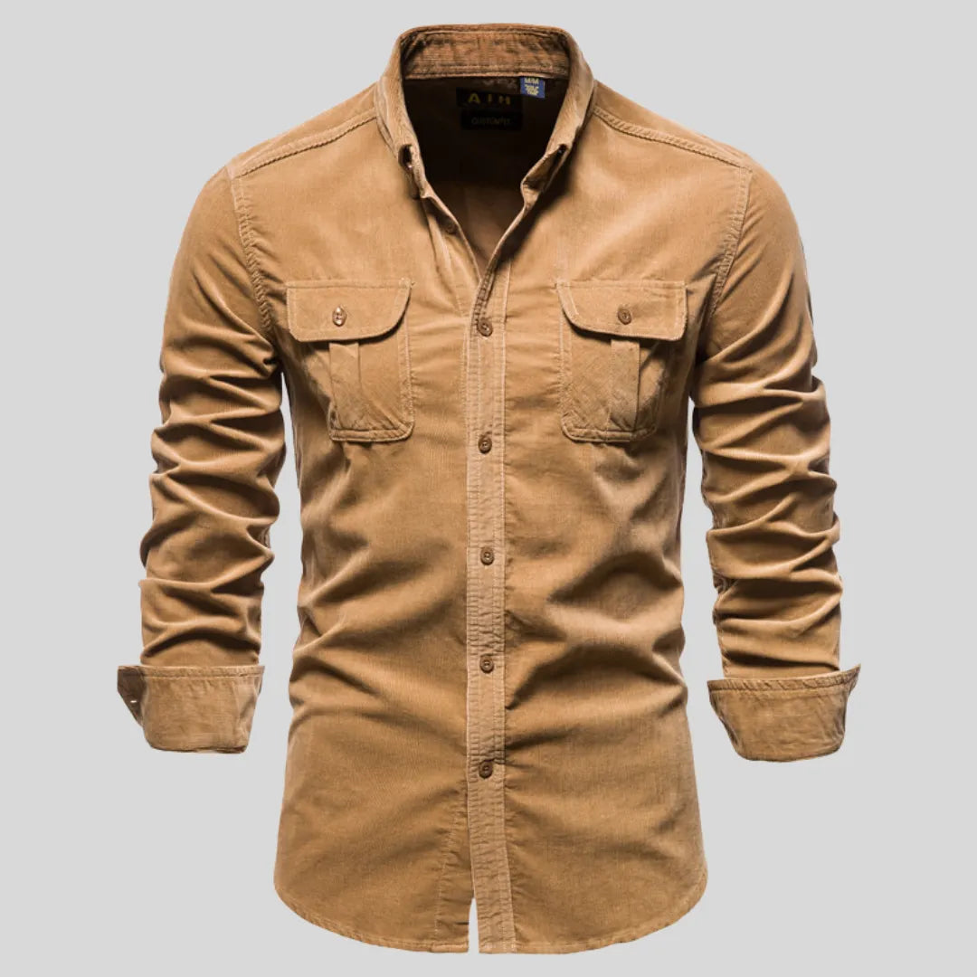 Camisa Masculina Com Textura Adventure Camisa Masculina Com Textura Adventure - Vestuário 044 Fragatto Marrom P