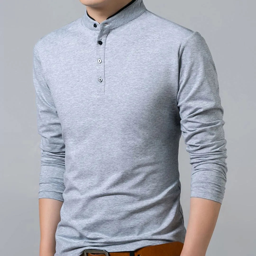 Camisa Masculina Manga Longa Camisa Masculina Manga Longa - Vestuário 003 Fragatto Cinza P