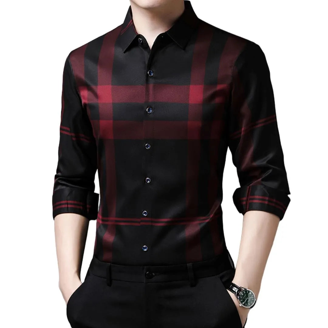 Camisa Masculina Manga Longa Xadrez Camisa Masculina Manga Longa Xadrez - Vestuário 002 Fragatto Vermelho P