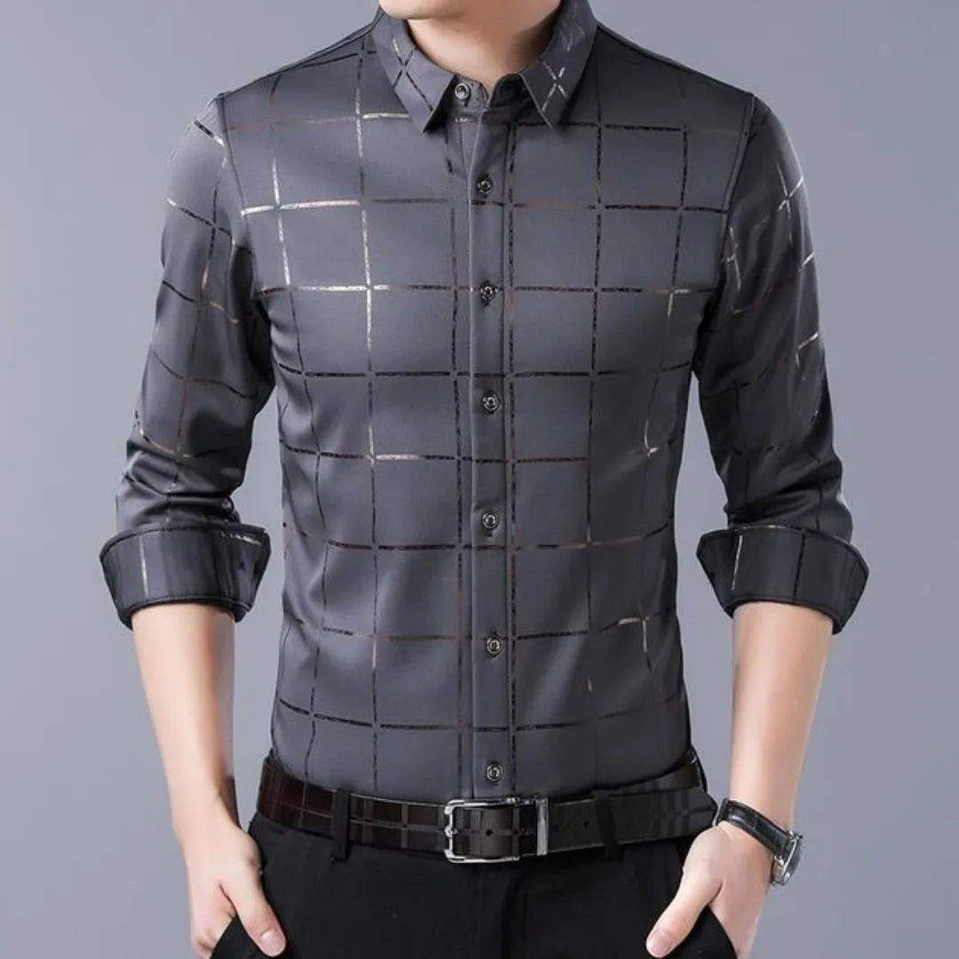 Camisa Social Masculina Square Camisa Social Masculina Square - Vestuário 011 Fragatto Cinza P