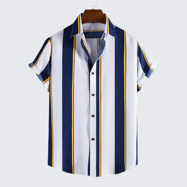 Camisa Masculina Manga Curta Atlas Camisa Masculina Manga Curta Atlas - Vestuário 049 Fragatto Azul/Branco P 