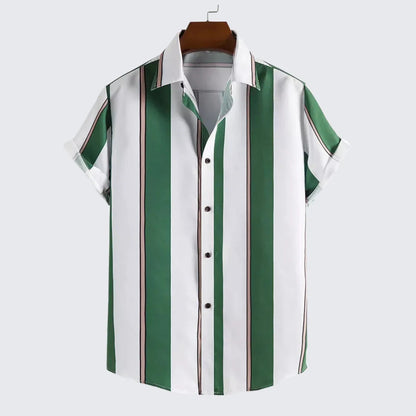 Camisa Masculina Manga Curta Atlas Camisa Masculina Manga Curta Atlas - Vestuário 049 Fragatto Verde/Branco P 