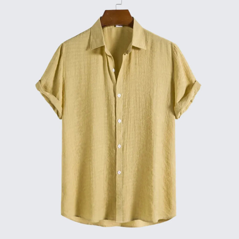 Camisa Masculina Manga Curta Gavin Camisa Masculina Manga Curta Gavin - Vestuário 055 Fragatto Amarelo M 