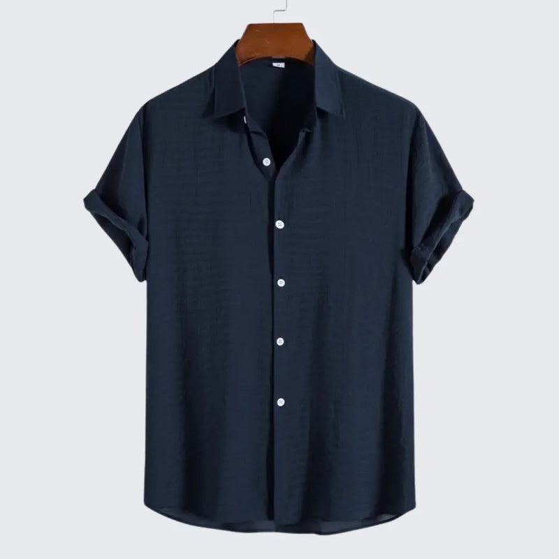 Camisa Masculina Manga Curta Gavin Camisa Masculina Manga Curta Gavin - Vestuário 055 Fragatto Azul Marinho M 