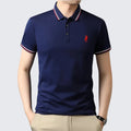 Camisa Polo Masculina Elegance Camisa Polo Masculina Elegance - Vestuário 091 Fragatto Azul escuro M 