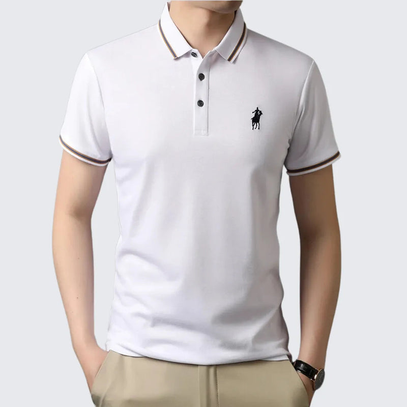 Camisa Polo Masculina Elegance Camisa Polo Masculina Elegance - Vestuário 091 Fragatto Branco M 