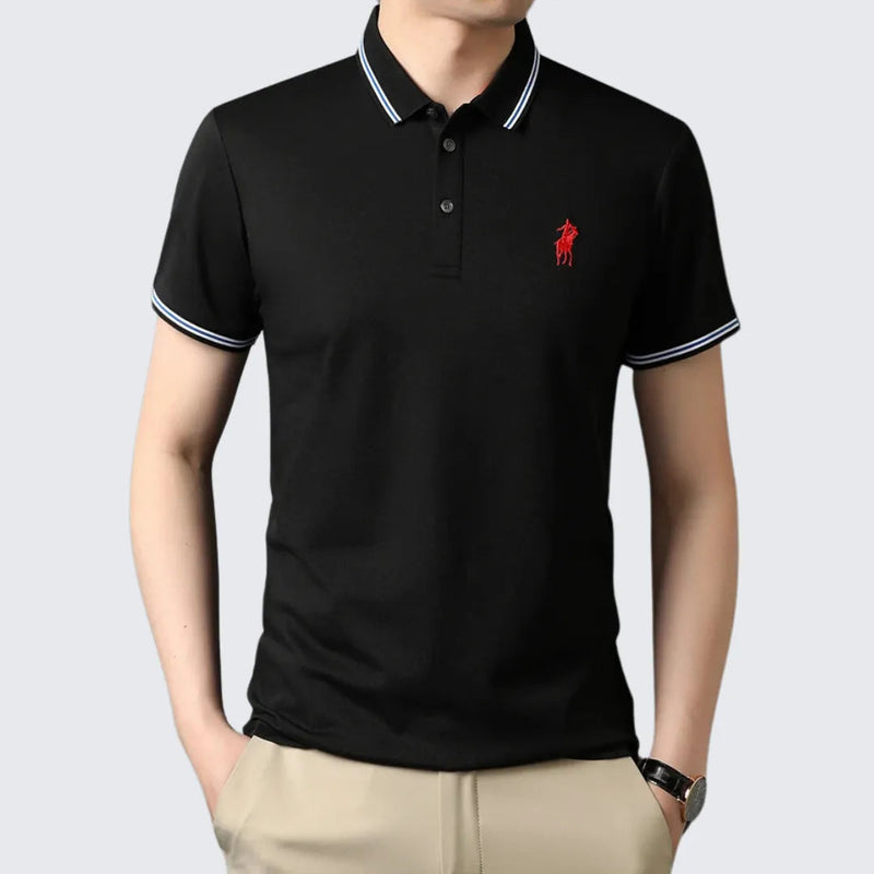 Camisa Polo Masculina Elegance Camisa Polo Masculina Elegance - Vestuário 091 Fragatto Preto M 