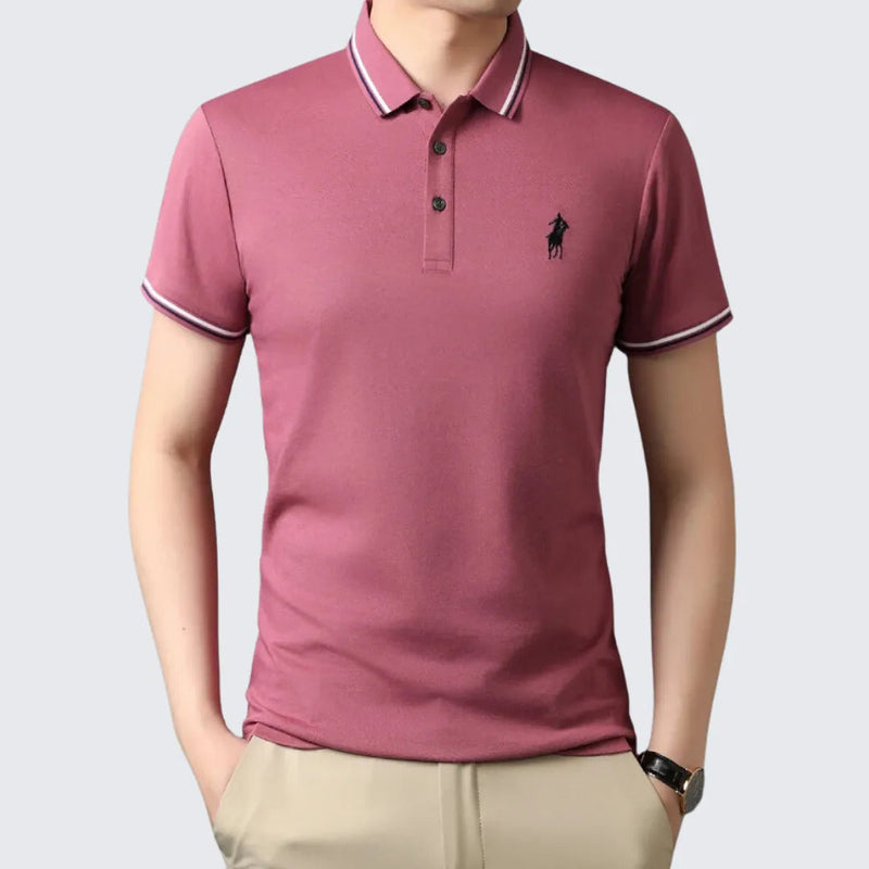 Camisa Polo Masculina Elegance Camisa Polo Masculina Elegance - Vestuário 091 Fragatto Rosa M 