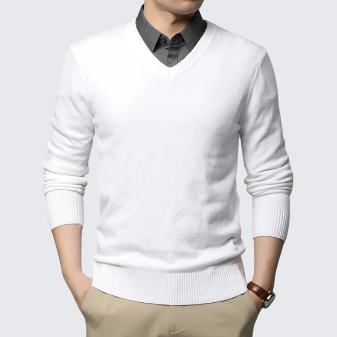Suéter Masculino Social Gola V Suéter Masculino Social Gola V - Vestuário 094 Fragatto Branco M 
