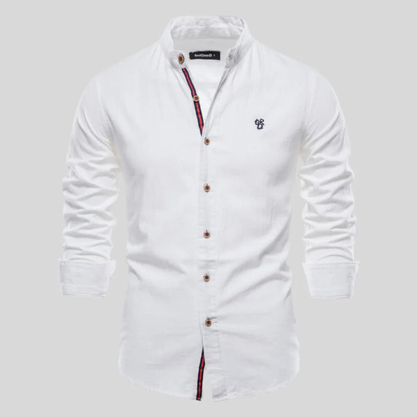 Camisa Masculina Casual Algodão Camisa Masculina Casual Algodão - Vestuário 043 Fragatto Branco P 