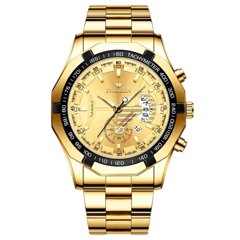 Relógio Masculino Deluxe Relógio Masculino Deluxe - Relógios 002 Fragatto Dourado 