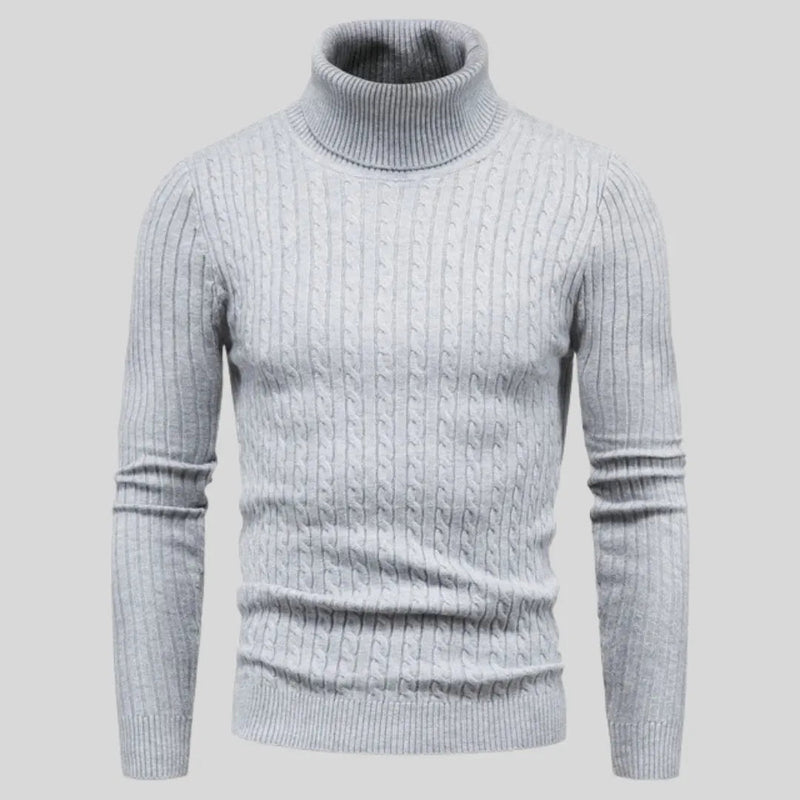 Suéter Masculino Gola Alta Tricot Suéter Masculino Gola Alta Tricot - Vestuário 029 Fragatto Cinza P 