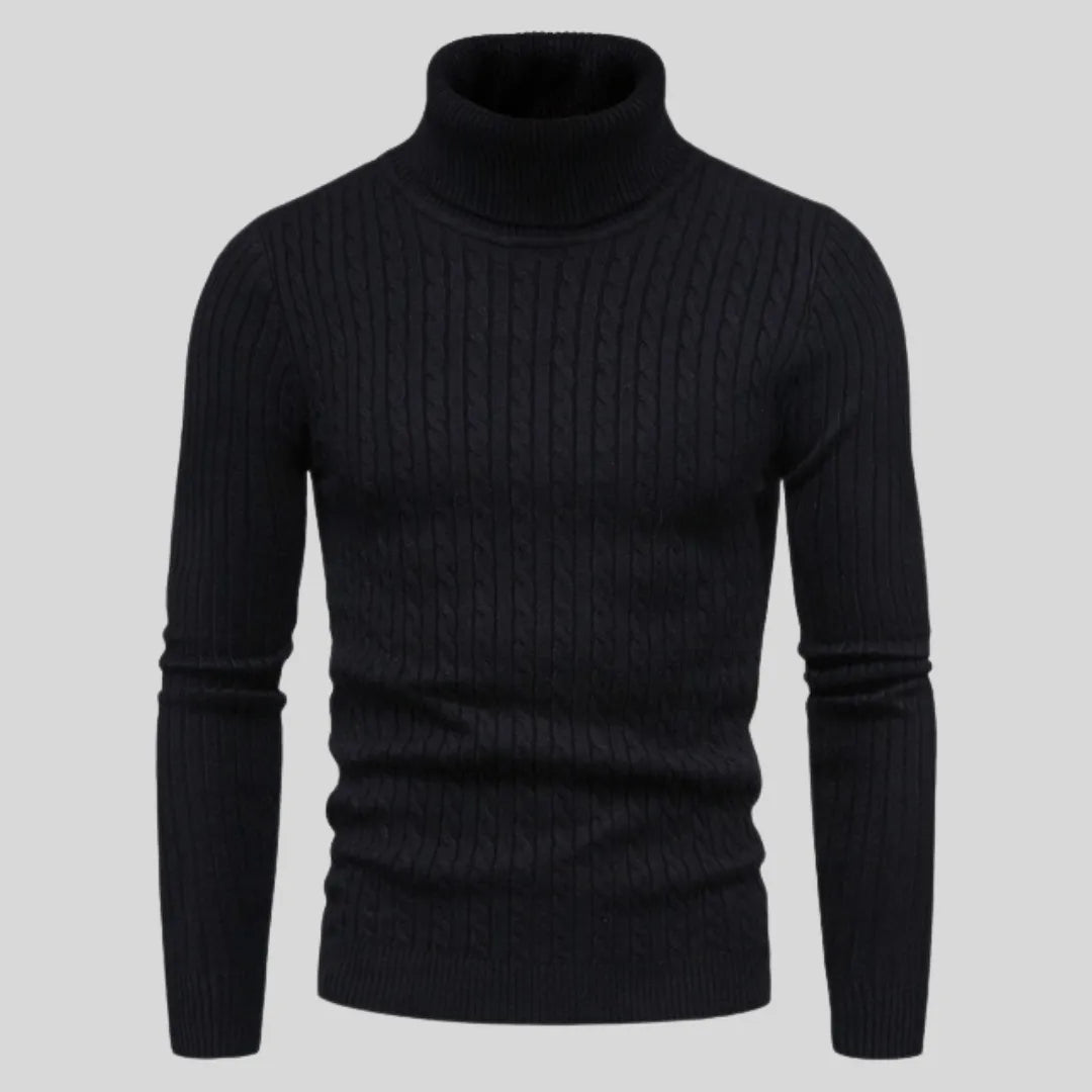 Suéter Masculino Gola Alta Tricot Suéter Masculino Gola Alta Tricot - Vestuário 029 Fragatto Preto P 